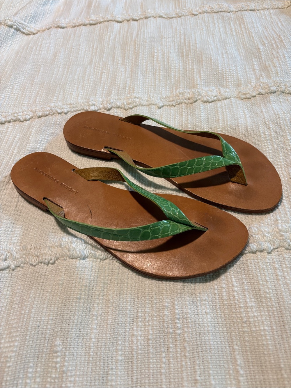 Genuine Alligator Leather Flip Flops